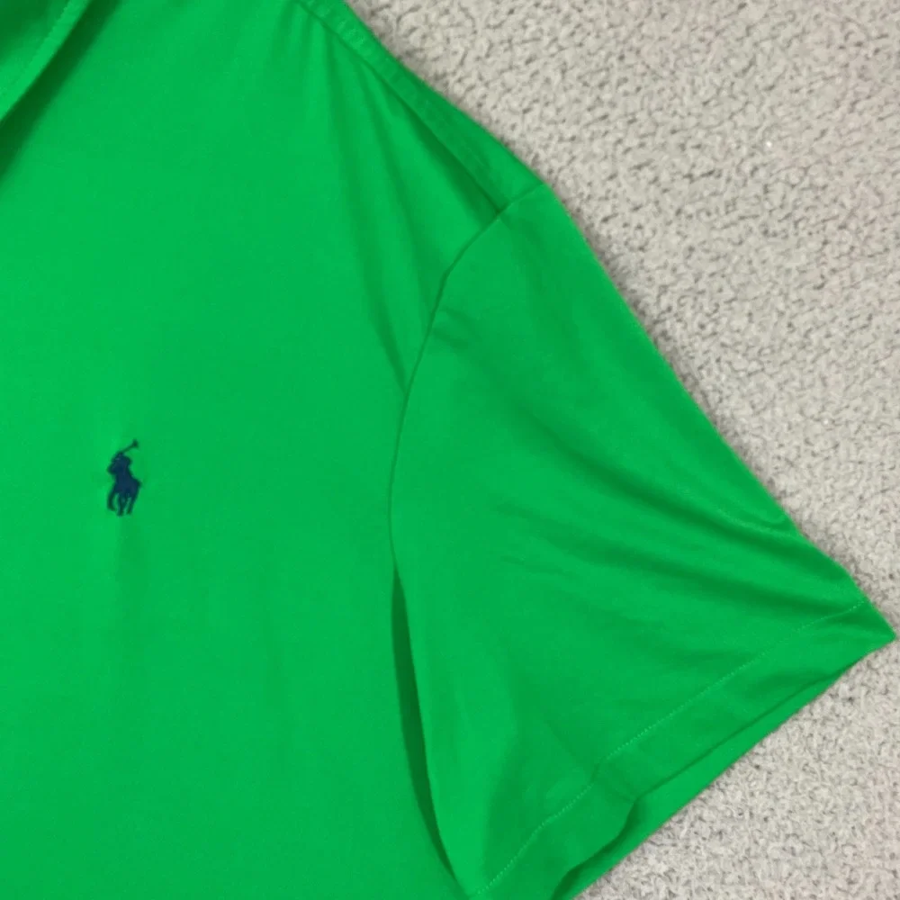 Polo Ralph Lauren Polo Shirt Men 2XL Green Performance Golf Preppy Short Sleeve